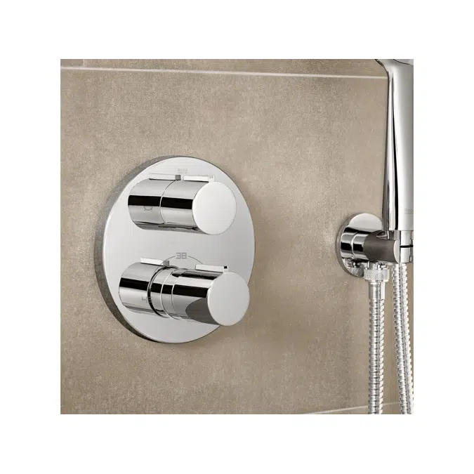 Roca T-1000 Concealed Thermostatic Shower Mixer Tap Chrome