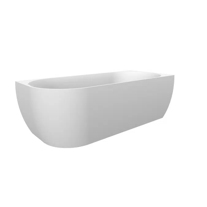 Posh Solus Back To Corner Freestanding Bath 1700mm Right Corner White