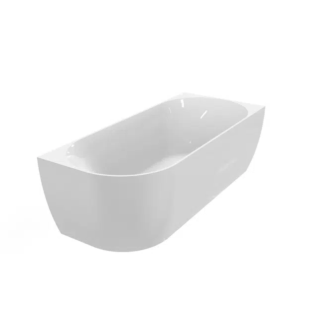 Posh Solus Back To Corner Freestanding Bath 1700mm Right Corner White
