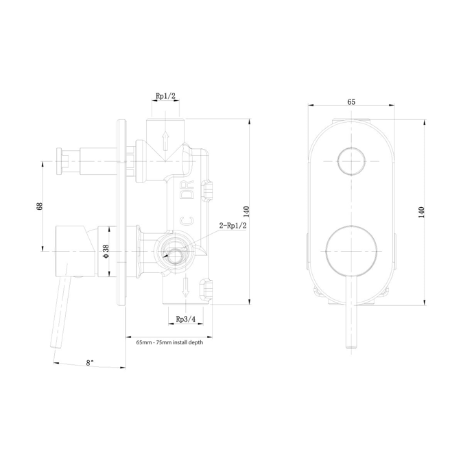 BIM objects Free download! Mizu Drift MK2 Shower Mixer Kit with