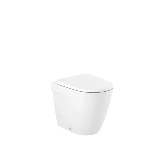 Roca Ona Back To Wall Rimless Pan with Soft Close Quick Release Toilet Seat White (4 Star)