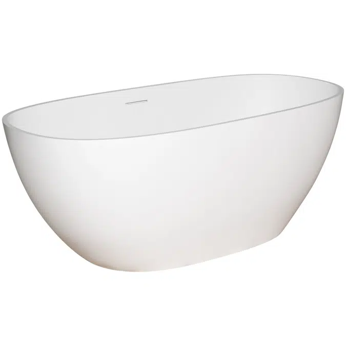 Kado Lussi Cast Solid Surface Freestanding Bath with Plug & Waste 1700mm