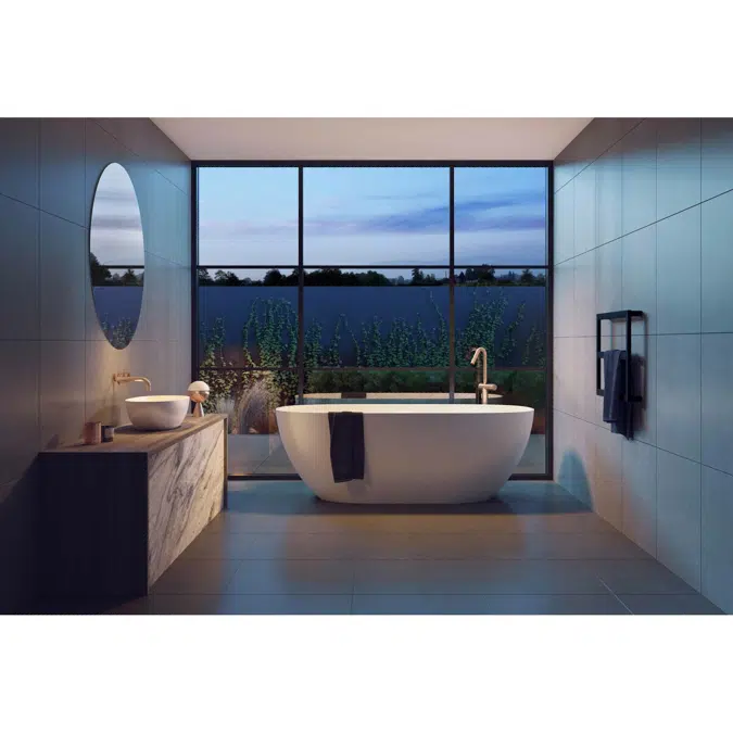Kado Lussi Cast Solid Surface Freestanding Bath with Plug & Waste 1700mm