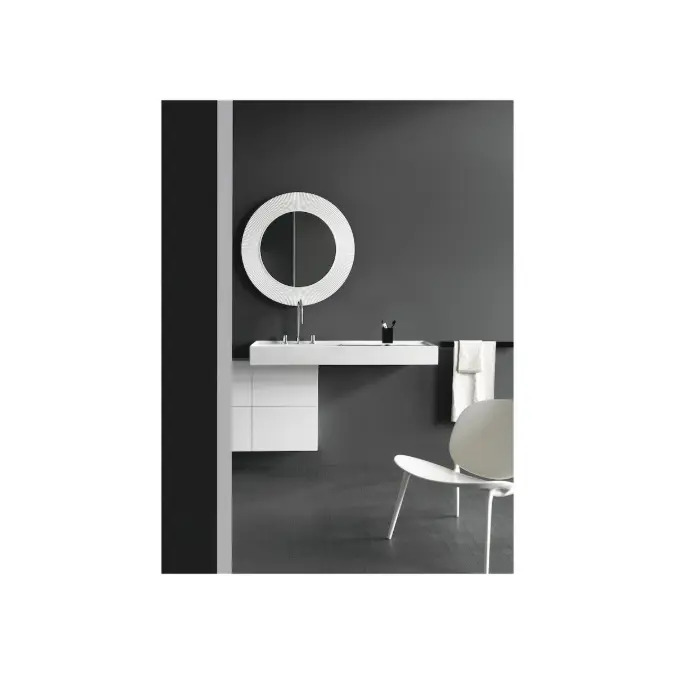 LAUFEN Kartell Wall/Counter Left Hand Basin 1 Tap Hole 1200x460 with Fixing Bolts White