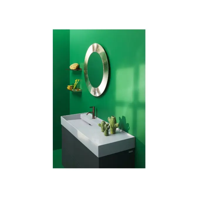 LAUFEN Kartell Wall/Counter Left Hand Basin 1 Tap Hole 1200x460 with Fixing Bolts White