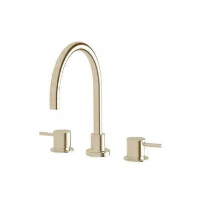 изображение для Sussex Scala Hob Sink Set Curved LUX PVD Brushed Platinum Gold (3 Star)