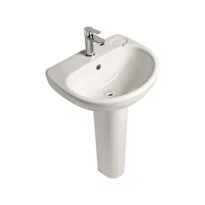 Image for American Standard Studio Basin and Pedestal One Taphole 500mm White