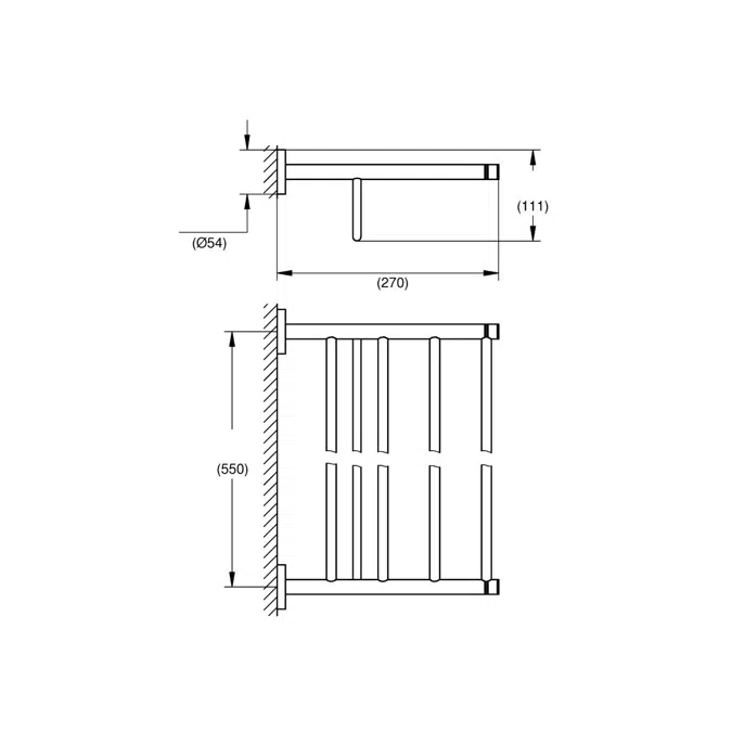 GROHE Essentials Accessories Multi-Towel Rack 550mm Chrome