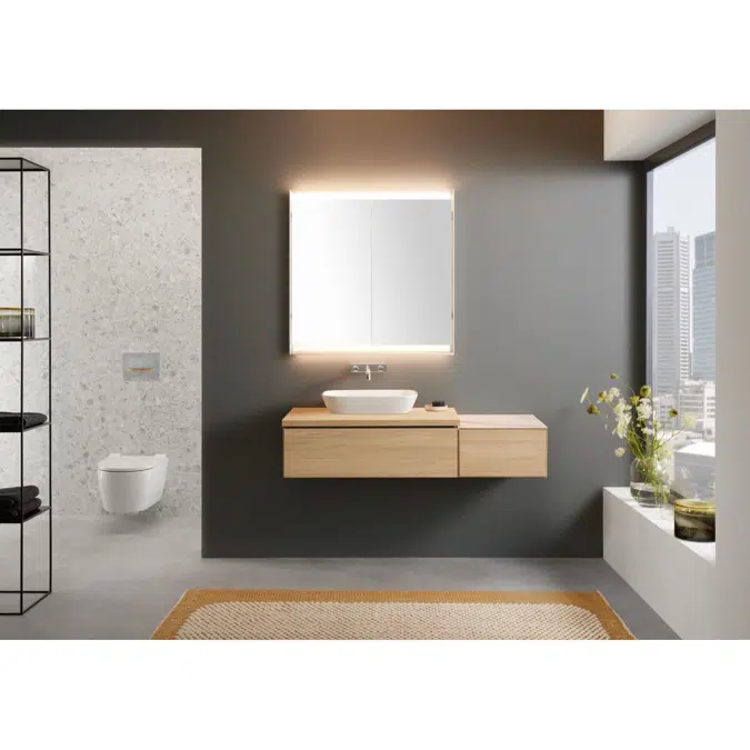 Geberit Sigma50 Dual Flush Button Concrete Look/Brass