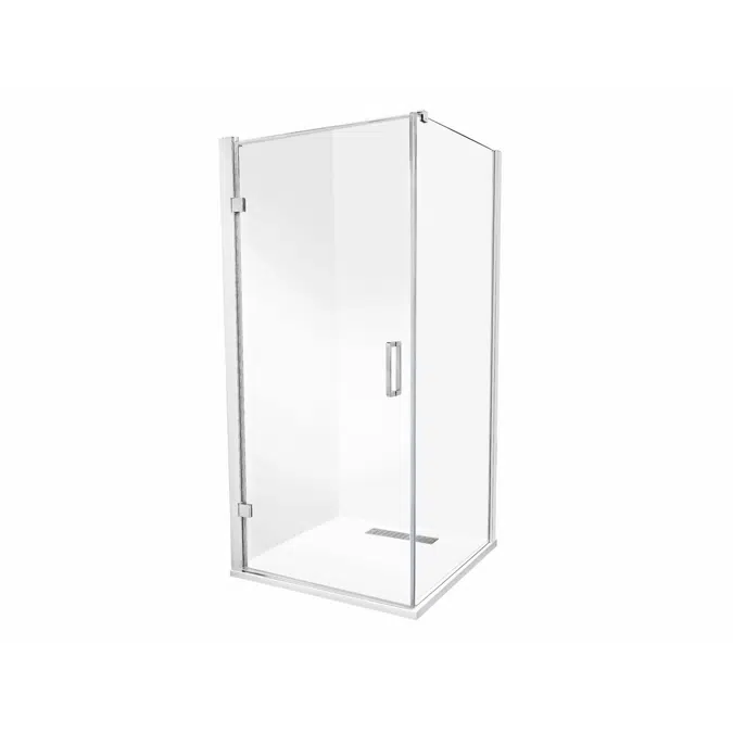 Posh Domaine MK2 1000x1000 Semi Frameless Right Hand Entry Base & Screen Only Shower System