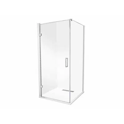 Image for Posh Domaine MK2 1000x1000 Semi Frameless Right Hand Entry Base & Screen Only Shower System