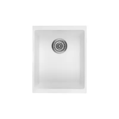 billede til Memo Freya Compact Single Bowl Sink No Taphole Granite White