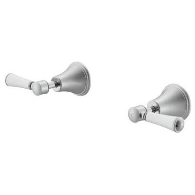 Image for Posh Canterbury Wall Top Assemblies Lever Porcelain Handles Chrome