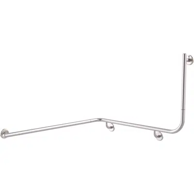 Obrázek pro Mizu Drift 1110 x 1030 x 600 x 90 Degree Accessible Grab Rail Modular Left Hand Brushed Stainless Steel