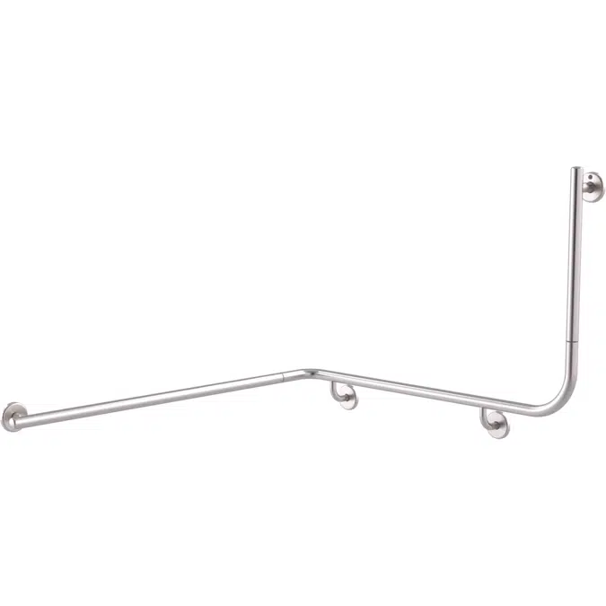 Mizu Drift 1110 x 1030 x 600 x 90 Degree Accessible Grab Rail Modular Left Hand Brushed Stainless Steel