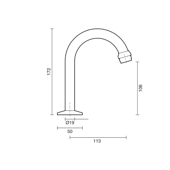Base Basin Outlet Fixed Chrome (4 Star)