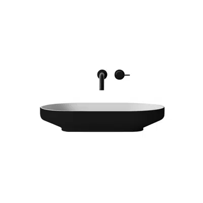 Image for Venice 700 Counter Basin Solid Surface Softskin Black