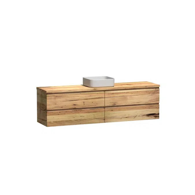Kado Arc Timber Twin Drawer 1800 Single Bowl Vanity Timber 32mm Top