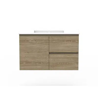 Image for Posh Domaine 900mm Ensuite Wall Hung Vanity Unit Ceramic Top