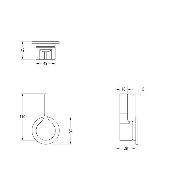 Milli Oria Shower/Bath Wall Mixer PVD Brushed Gold