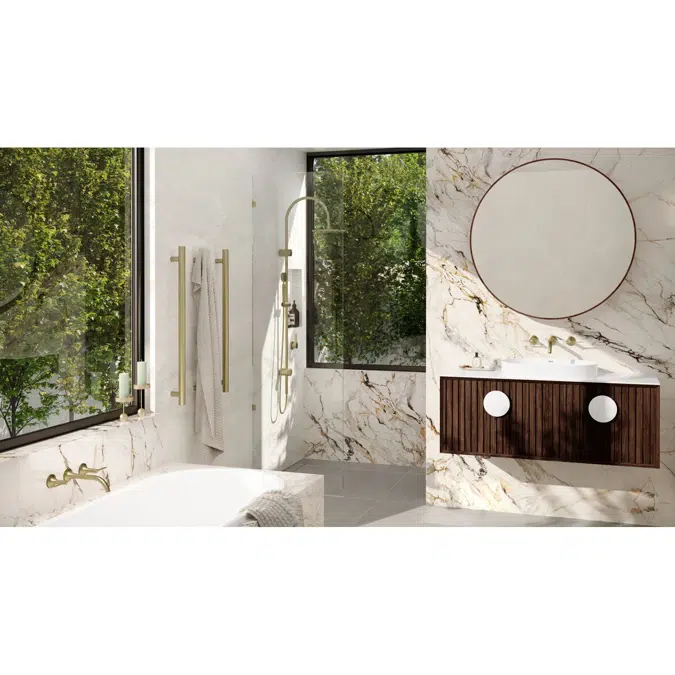 Milli Oria Shower/Bath Wall Mixer PVD Brushed Gold