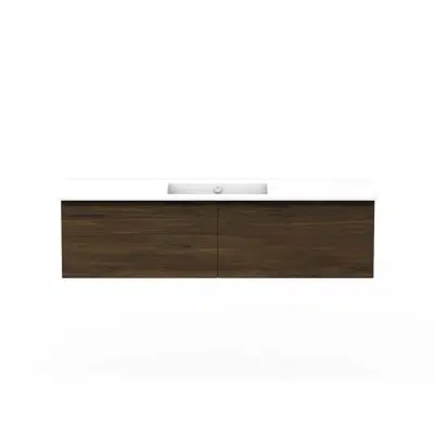画像 Posh Domaine 1500mm Wall Hung Vanity Unit All-Drawer Single Bowl Ceramic Top