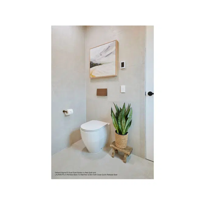 Geberit Sigma70 Dual Flush Button Red Gold Easy Clean Coating