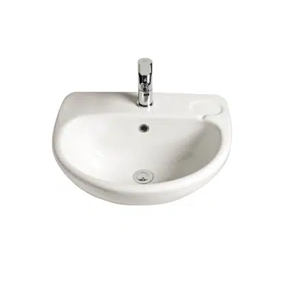 bild för American Standard Studio Wall Basin with Fixing Kit 1 Taphole 500mm White