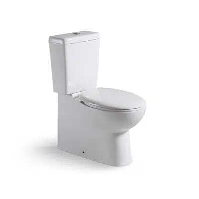 Image for Posh Solus Square Close Coupled Back to Wall Bottom Inlet Toilet Suite S&P Trap Soft Close Quick Release Seat White/ Chrome (4 Star)