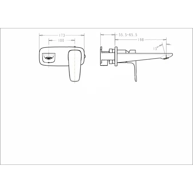 American Standard Signature Wall Bath Mixer Set Chrome
