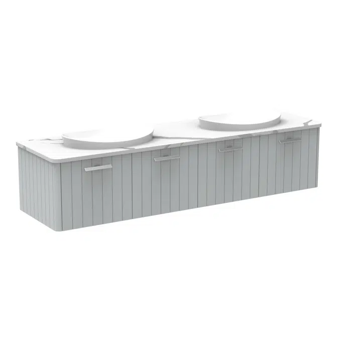 Kado Neue All-Door 1800 Double Bowl Wall Hung Cherry Pie