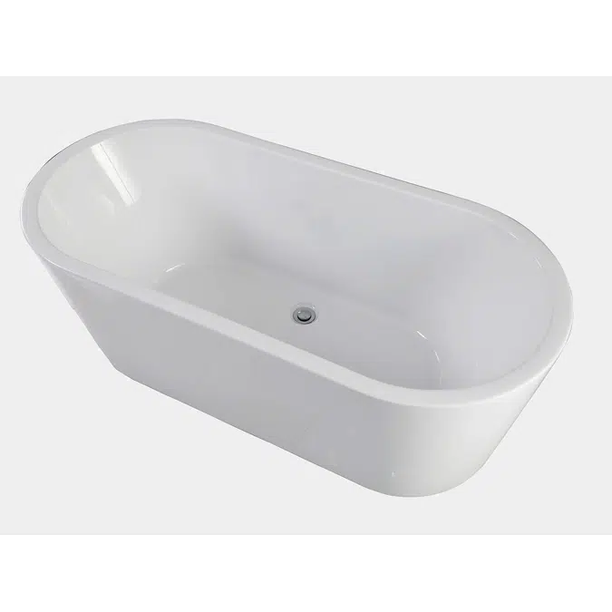 Posh Solus Freestanding Bath 1500 x 700 x 560mm White