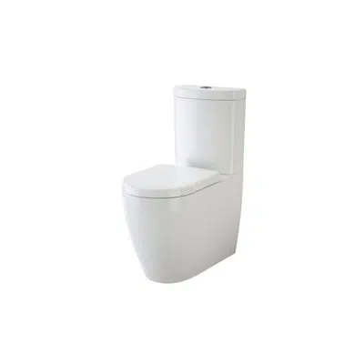 imagem para Caroma Forma Close Coupled Back To Wall Back Inlet Over Height Rimless Toilet Suite with Soft Close Quick Release Seat White (4 Star)