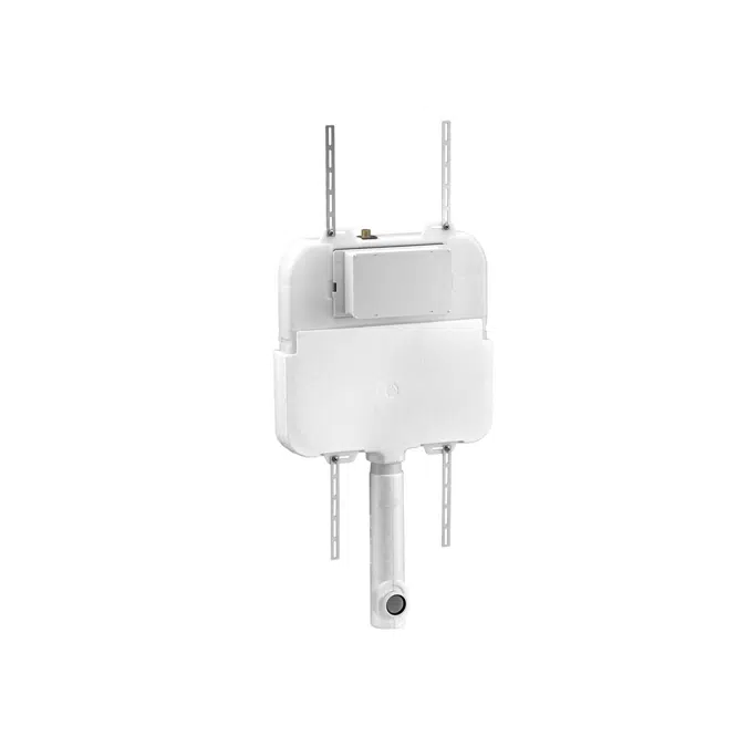 Wolfen 800 Back To Wall Rimless Pan with Inwall Cistern, Sensor Button, Double Flap Seat White (4 Star)