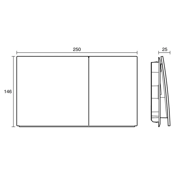 Geberit Sigma70 Dual Flush Button White Glass
