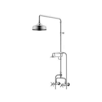 imagem para Milli Monument Edit Exposed Twin Telephone Shower Set Cross Handles Chrome (3 Star)