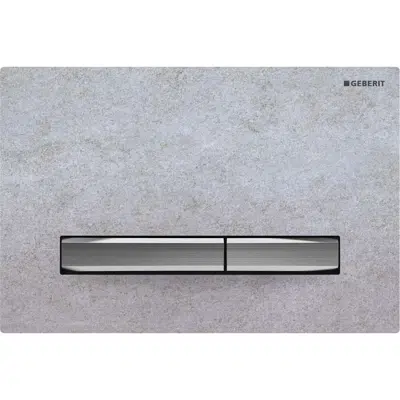 Image for Geberit Sigma50 Dual Flush Button Concrete Look/Chrome