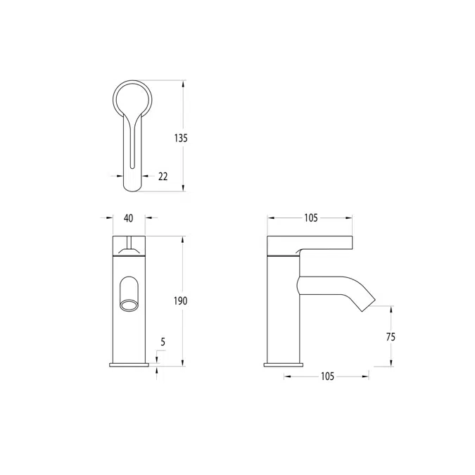 Milli Oria Basin Mixer PVD Brushed Nickel (5 Star)