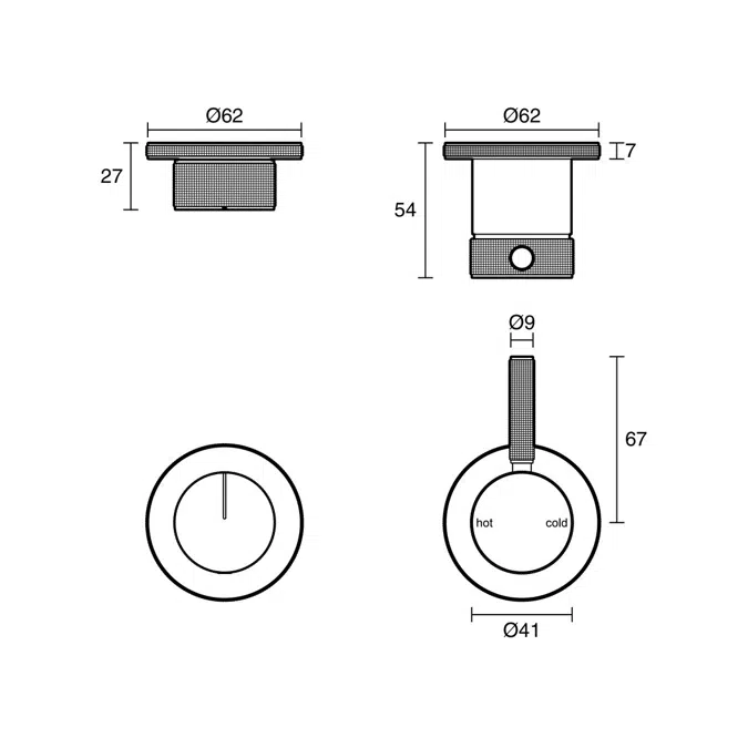 Milli Etch Shower Mixer Tap with Diverter Chrome Lead Free
