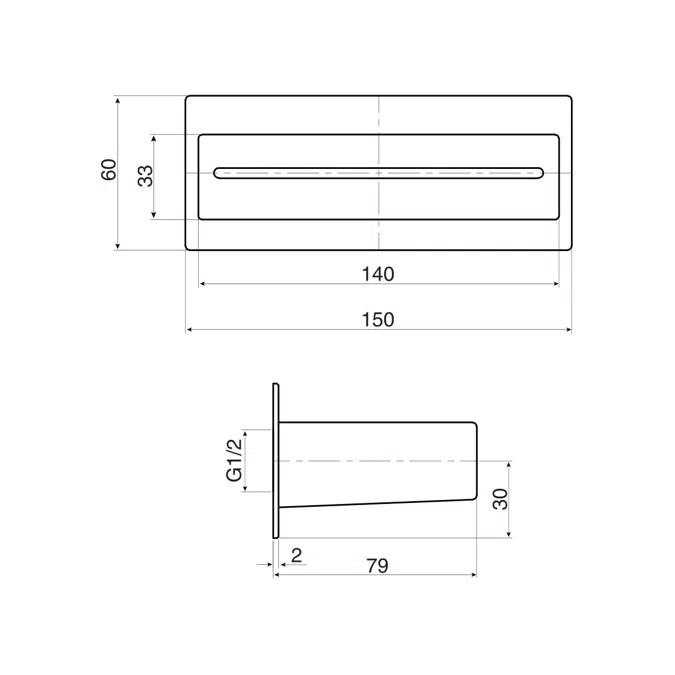 Mizu Bloc MK2 Waterfall Bath Outlet Chrome