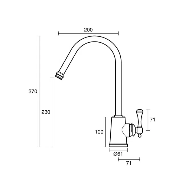 Kado Era Pull Out Sink Mixer Large Brushed Nickel (5 Star)
