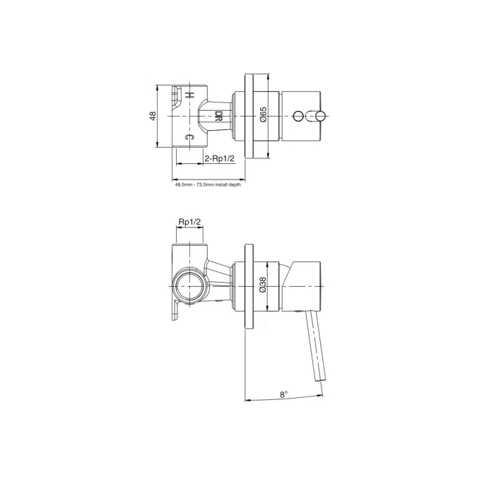 Mizu Drift MK2 Shower Mixer Kit Brushed Gold