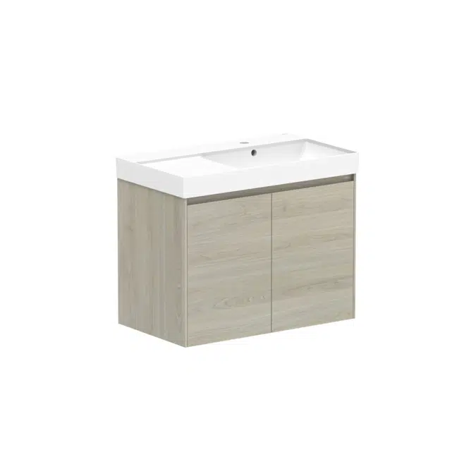 Roca Ona Vanity All Door Right Hand Bowl 800mm Light Oak
