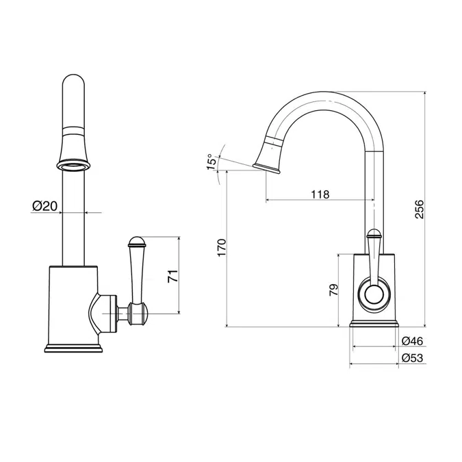 Bim Objects Free Download Posh Canterbury Gooseneck Basin Mixer Tap