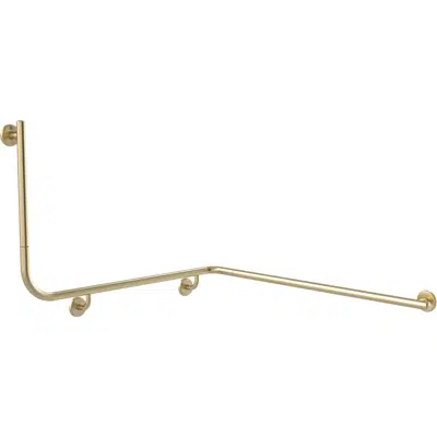 Obrázek pro Mizu Drift 1110 x 1030 x 600 x 90 Degree Accessible Grab Rail Modular Right Hand Brushed Brass