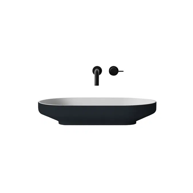 Venice 700 Counter Basin Solid Surface Softskin Charcoal