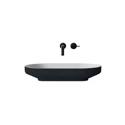 Image for Venice 700 Counter Basin Solid Surface Softskin Charcoal