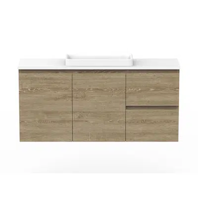 Image for Posh Domaine 1200mm Ensuite Wall Hung Vanity Unit Single Bowl Cherry Pie Top (no basin)