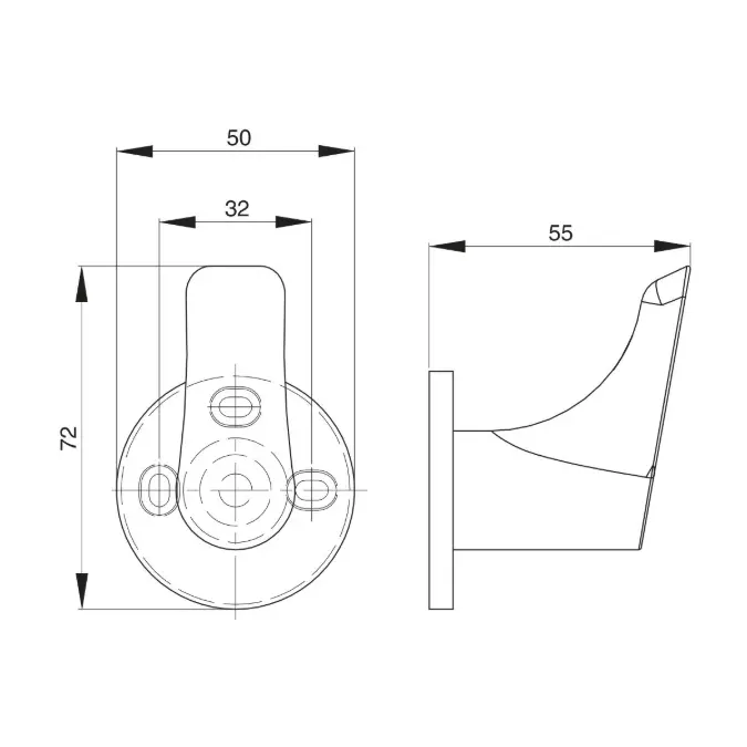 BIM objects - Free download! Mizu Silk Robe Hook Matte Black | BIMobject