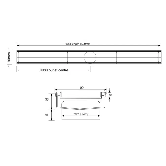 BIM objects - Free download! Kado Lux Tile Insert Channel Welded Ends ...